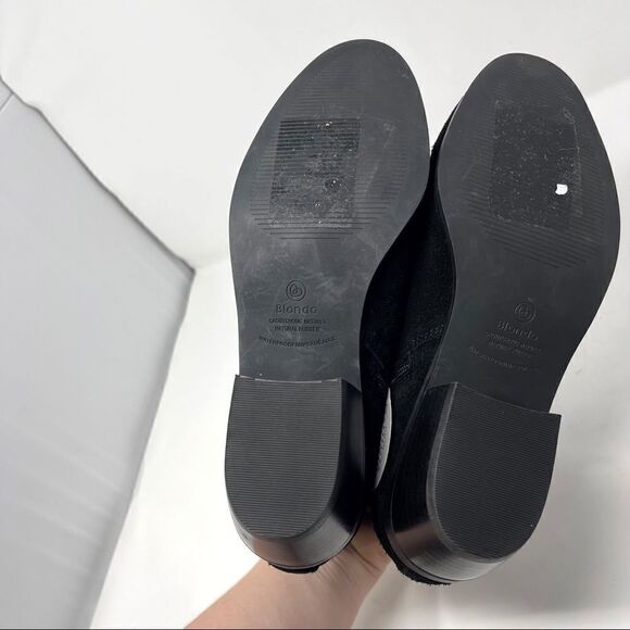 Blondo Black Suede Buckle Waterproof Booties 7 - Picture 5 of 6